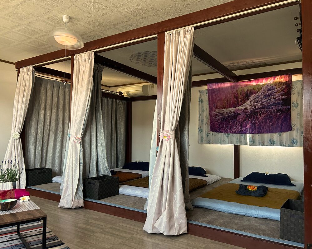 茨城県那珂市堤のタイ古式マッサージ・ラベンダーの施術室