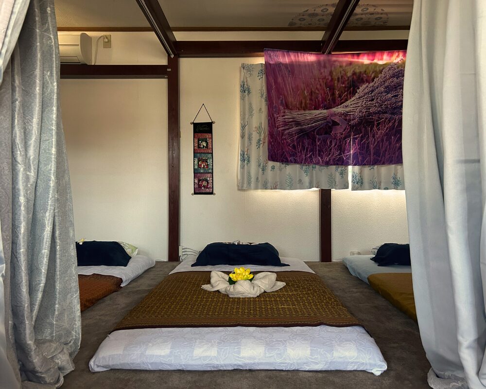 茨城県那珂市堤のタイ古式マッサージ・ラベンダーの施術室